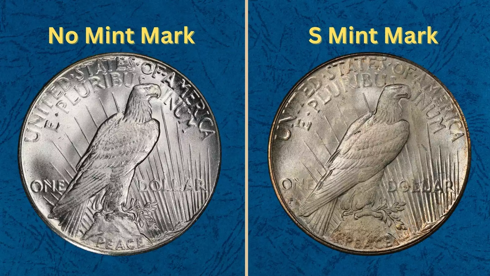 1928 Peace Dollar mintage history – historical photo of the Philadelphia Mint or group of 1928 Peace Dollars at various grades